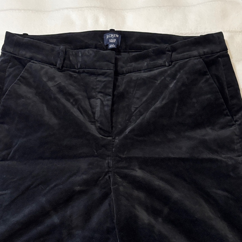 J. Crew Women’s Elegant Velvet Black Dress Pants, Kallie fit